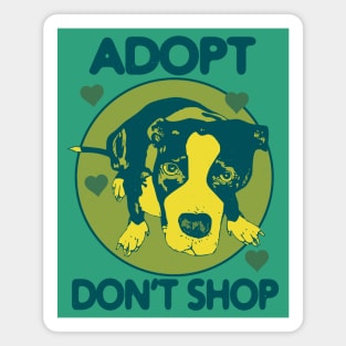 Adopt Don't Shop - Dog Lover (green print) Magnet